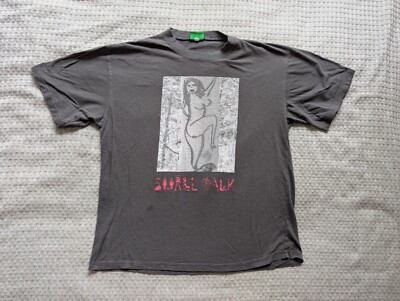 Small Talk New York Shirt Adult Medium Gray Green Naked Lady Print Spot RARE