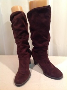 dark brown slouch boots
