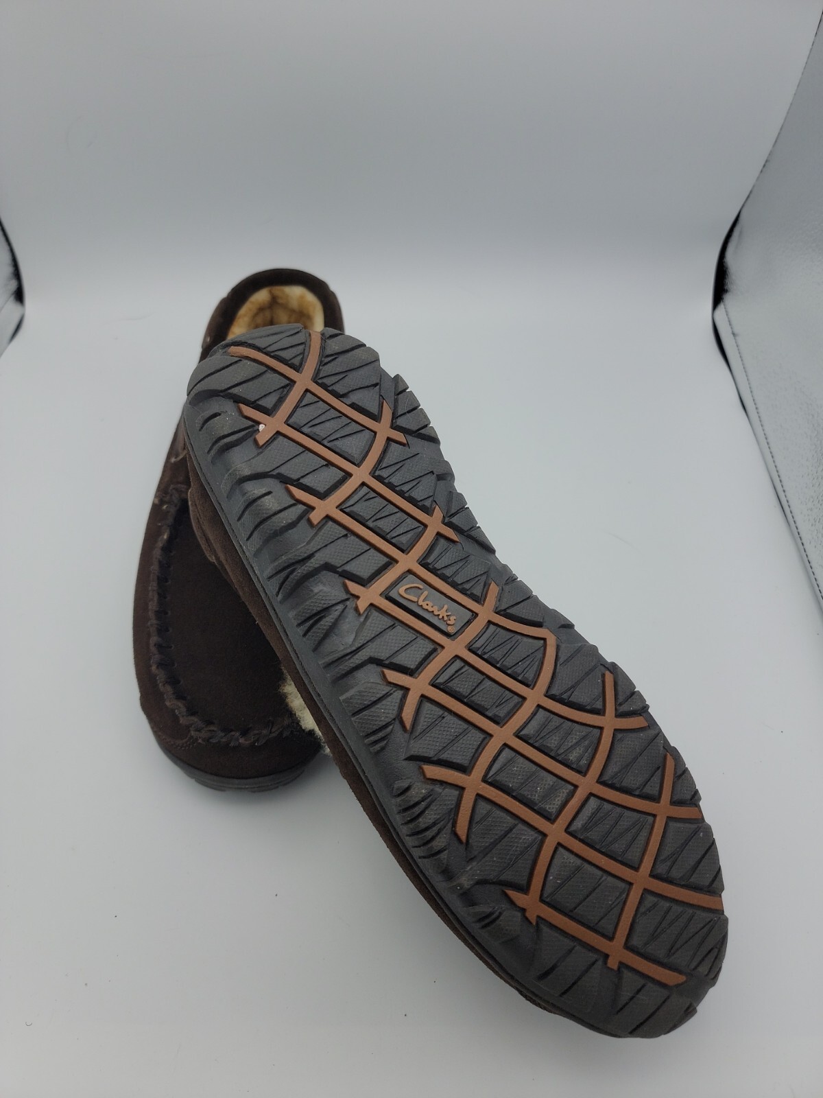 Clarks Mens Warren Moccasin Clog Slippers Comfort Indoor Outdoor Slip