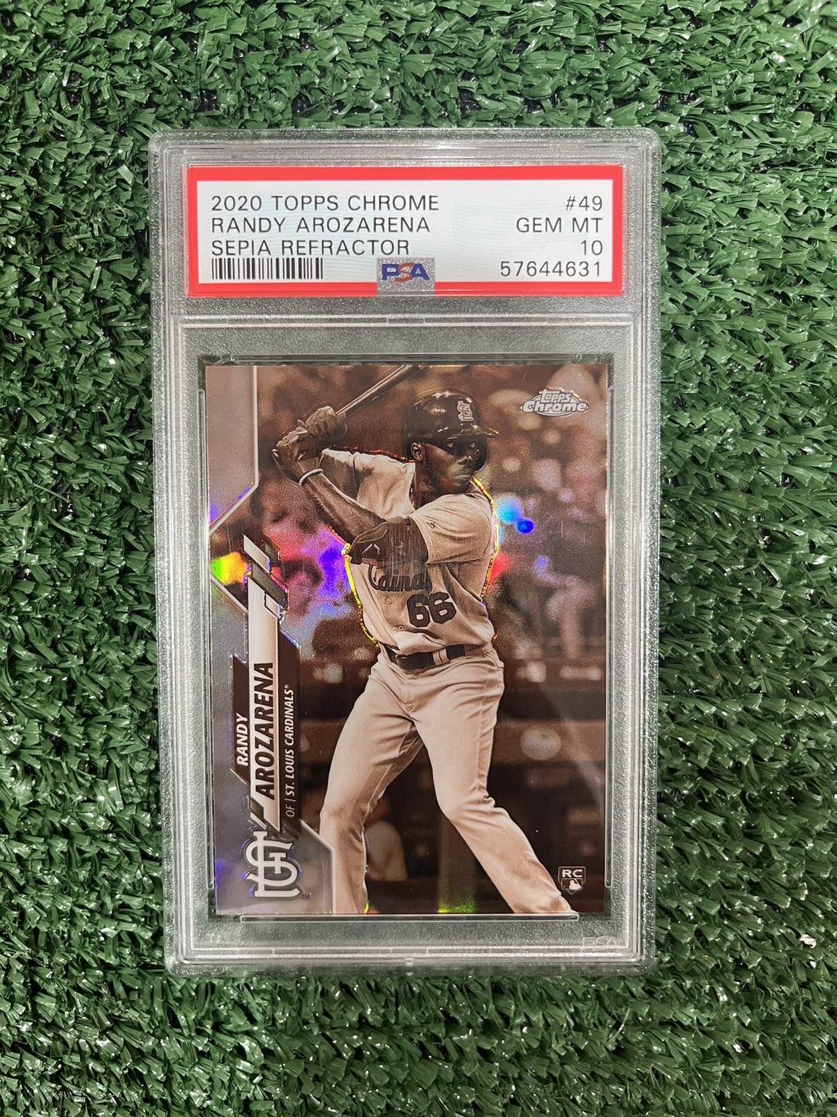 Randy Arozarena 2020 Topps Chrome Sepia Refractor Rookie Card #49 PSA 10