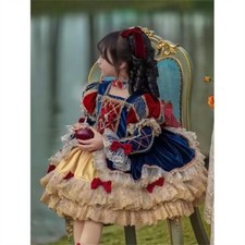 Girl Lolita Kawaii Retro Gothic Long-sleeved princess dress Japanese