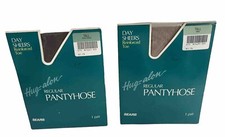 2 Vintage Sears pantyhose sandalfoot Hug-along regular Tall Silver Cloud Mist