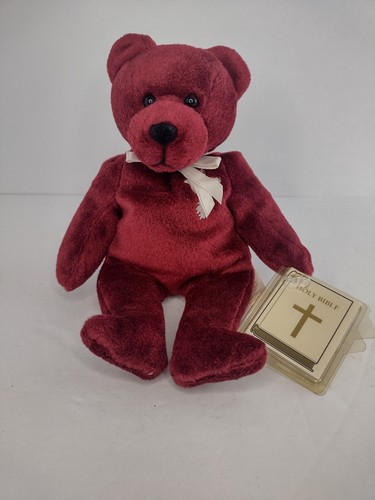 Holy Bear Sacrament Series 1999 Grace Dove Holy Bible Burgundy Christian Bean - Picture 2 of 6