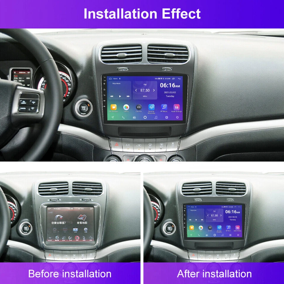Carplay Android 13 Car Stereo Radio GPS Navi Wifi FM For Dodge Journey 2012-2020 Foto 3 de 4