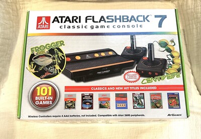 Atari Flashback 7 Classic Game Console 101 Built-in Games w/ Original Joystick