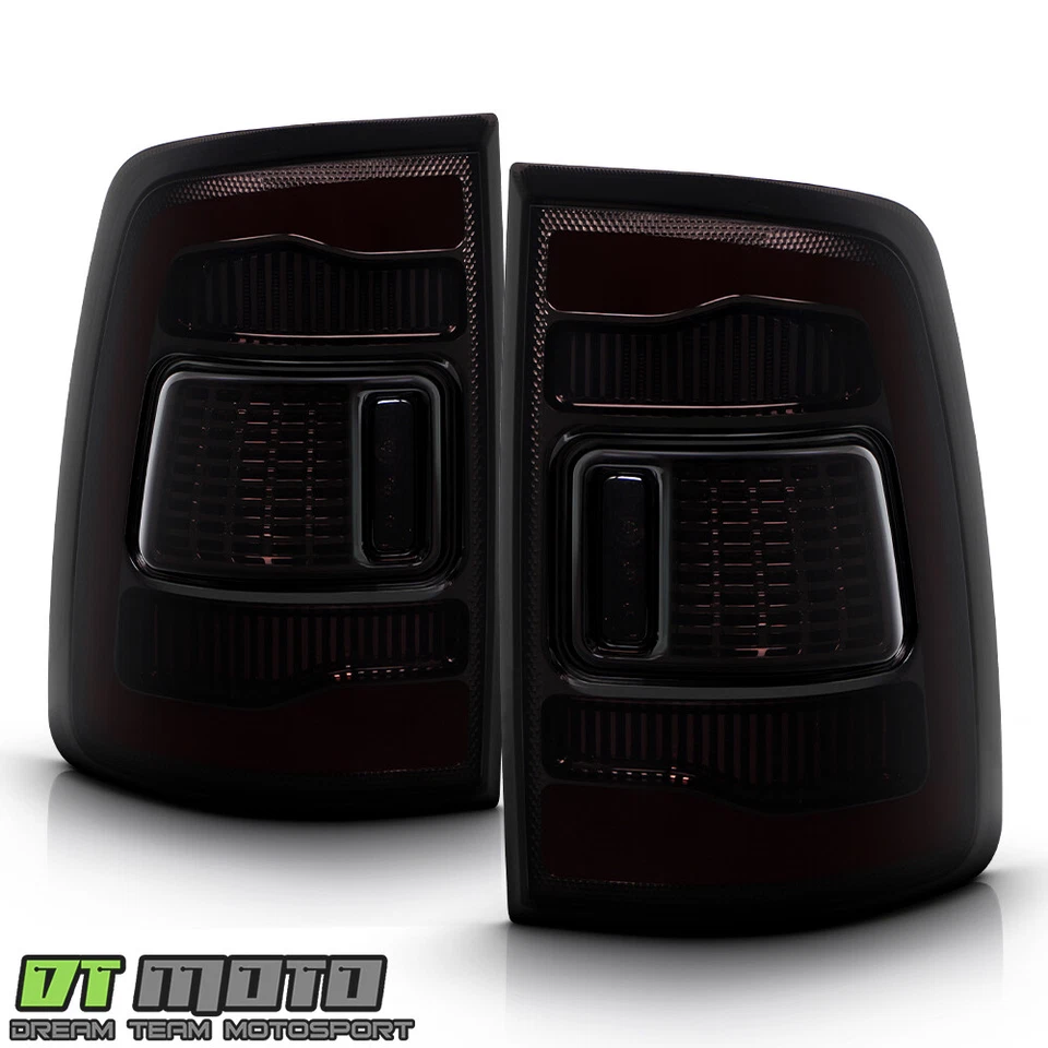 Lanternas traseiras de tubo Full LED preto fumê Dodge Ram 1500 2500 3500 2009-2018 - Imagem 3 de 4