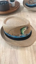 Straw Panama Hat Band  Got You  Hand Painted One Size