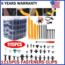 1115PCS Car Retainer Clips Auto Fasteners Push Trim Clips Pin Rivet Bumper Kit 】