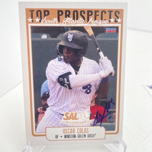 Oscar Colas 2022 South Atlantic League Top Prospects Chicago White Sox Signed - Picture 3 of 6