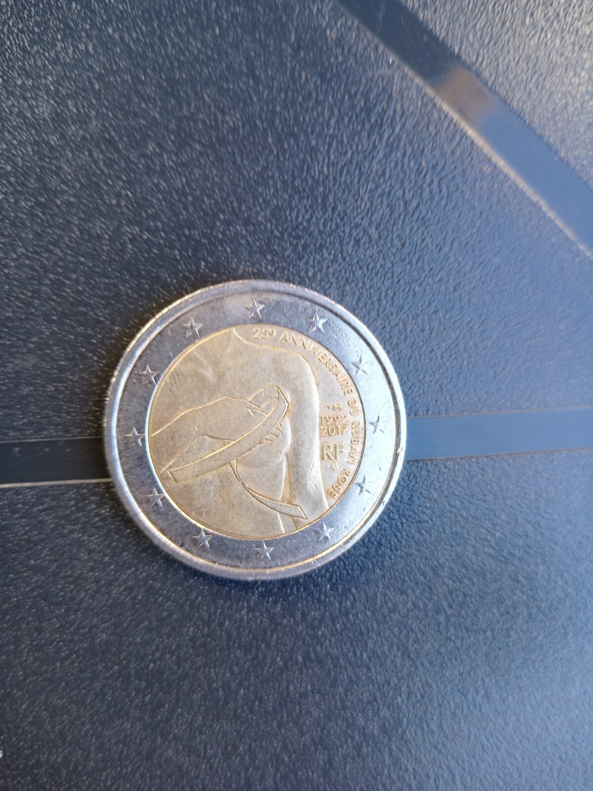 Piece 2 Euros 25eme Anniversaire Du Ruban Rose Valeur 2 Euro neuve France 2017 Ruban Rose 25 ème anniversaire | eBay