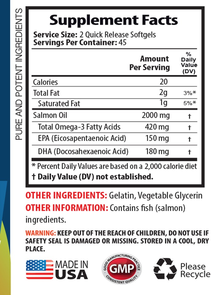 heart health supplement ALASKAN SALMON OIL 2000MG weight loss omega