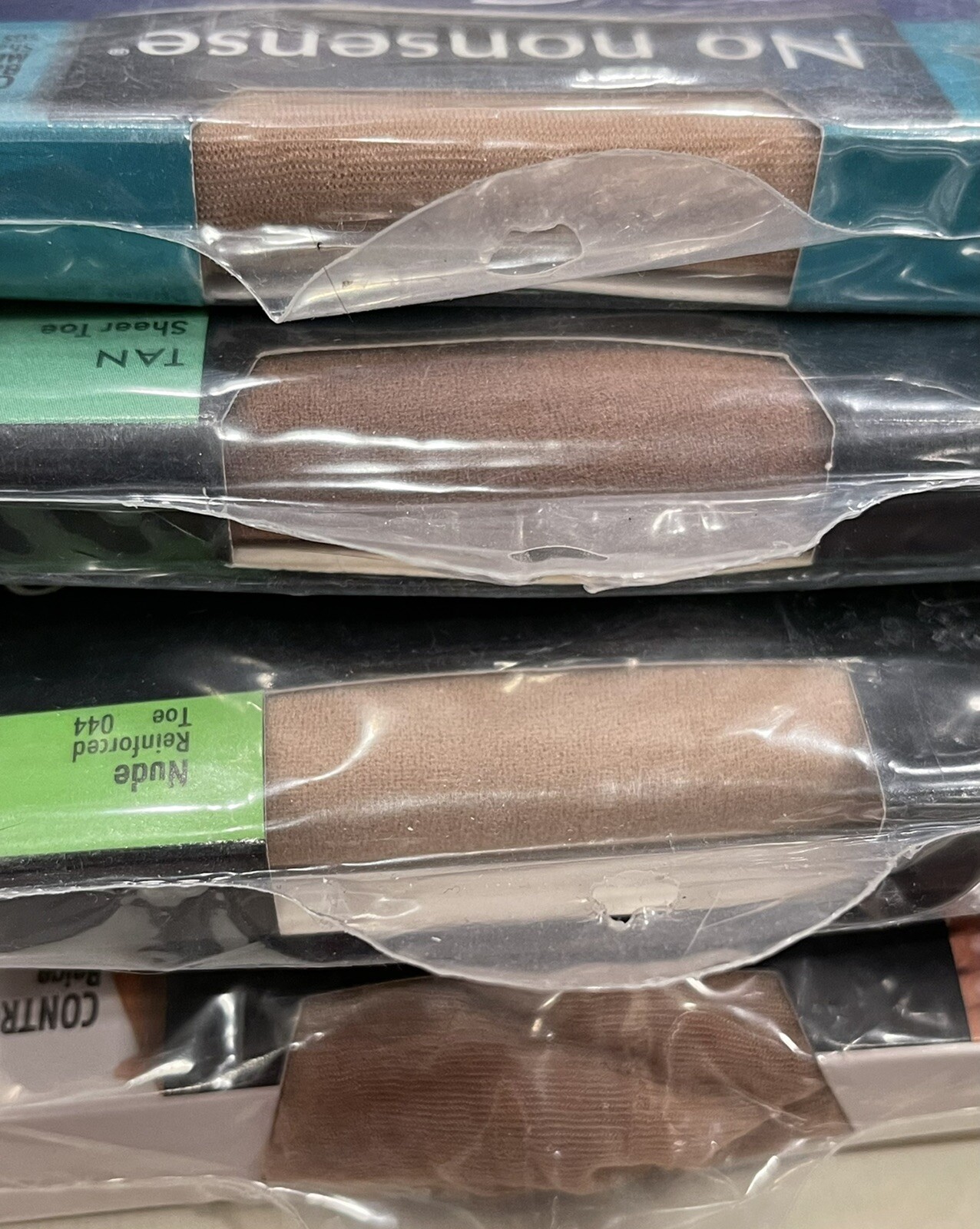 Lot Of 4 Pairs Vintage “No Nonsense” Control Top Pantyhose, Size B New! eBay