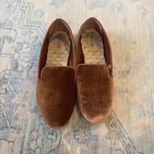 Birdies Women Velvet The Starling Loafers Mauve Blush Pink Size 9 Slip On