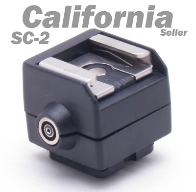 New SC-2 Flash Hot Shoe PC Sync Socket Adapter for Camera Canon Nikon 