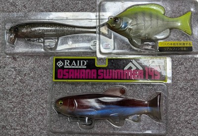 Set of 3 Raid Japan Osakana Swimmer145+Fish Arrow Fins Gill+Engine like fishtail
