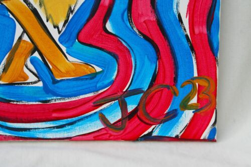 LION of JUDAH PAINTING by Jr CHARLIE FAST OUTSIDER POLITICAL FOLK POP ART JESUS - Picture 3 of 9