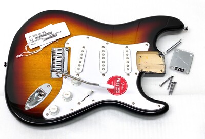 REAL Fender Squier STRAT BODY w/ 2-POINT TREMOLO 3-Tone Sunburst
