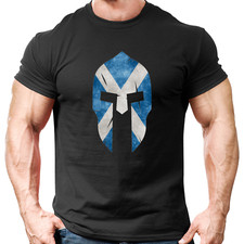 Scotland Spartan Gym T-Shirt Mens Gym Clothing Workout Training Bodybuilding Top