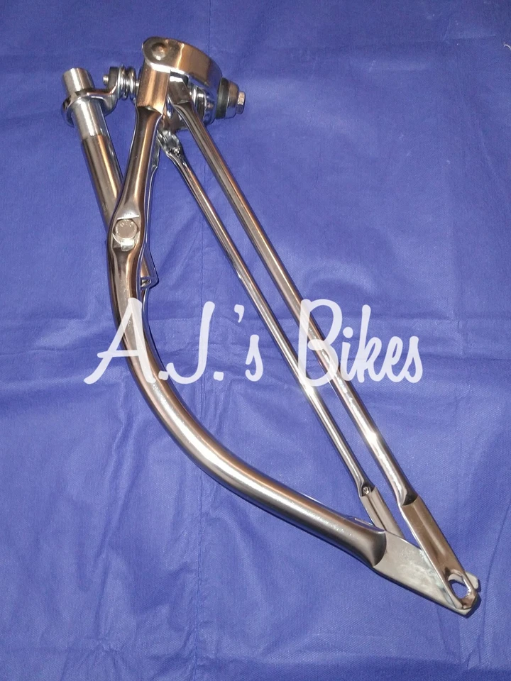 20"  Bent Springer Forks In Chrome - Image 2 of 4