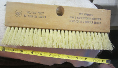 12'' Blacktop Squeege Brush Coater wood,USA Wright Bernet Hamilton Ohio VTG New