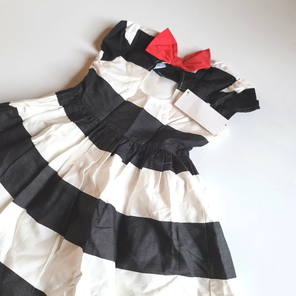 Gymboree Girls sz 6  Purrfectly Fabulous Striped Sateen Dress NWT Holiday - Image 2 of 3