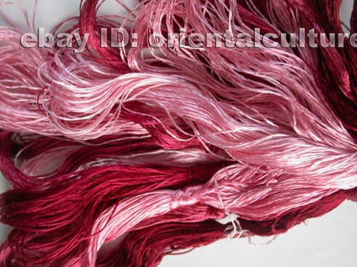 Chinese 100%real natural mulberry silk,hand-dyed embroidery silk floss/thread - Picture 2 of 4