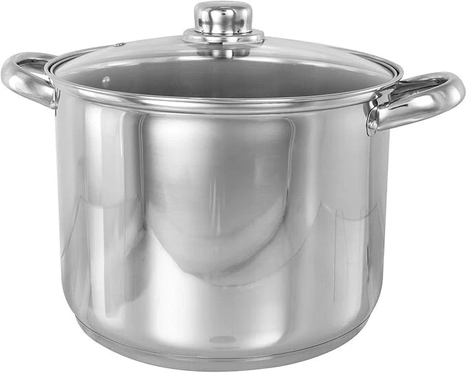 32cm 19L DEEP STAINLESS STEEL STOCKPOT STOCK POT PAN INDUCTION HEAVY DUTY GAUGE
Opens in a new windo