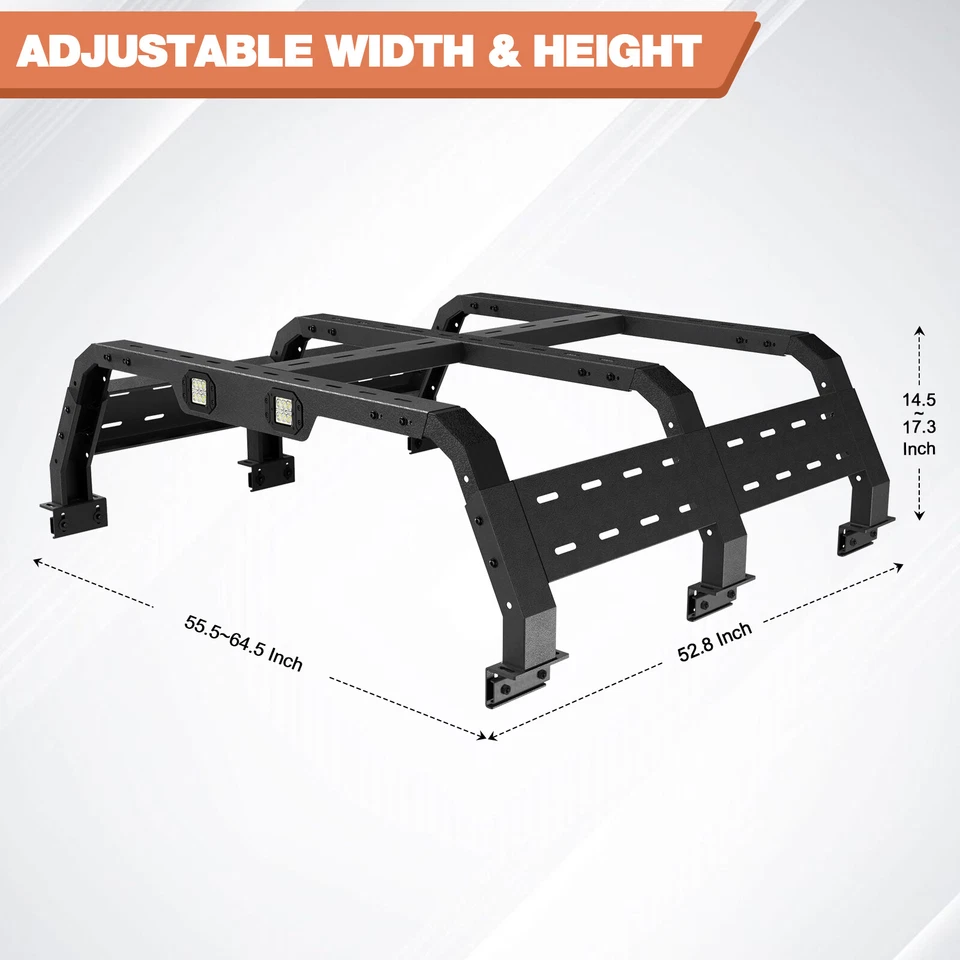 High Bed Rack For Ford F150/Dodge Ram 1500/Chevy Silverado 1500/GMC Sierra 1500 - Изображение 4 из 4