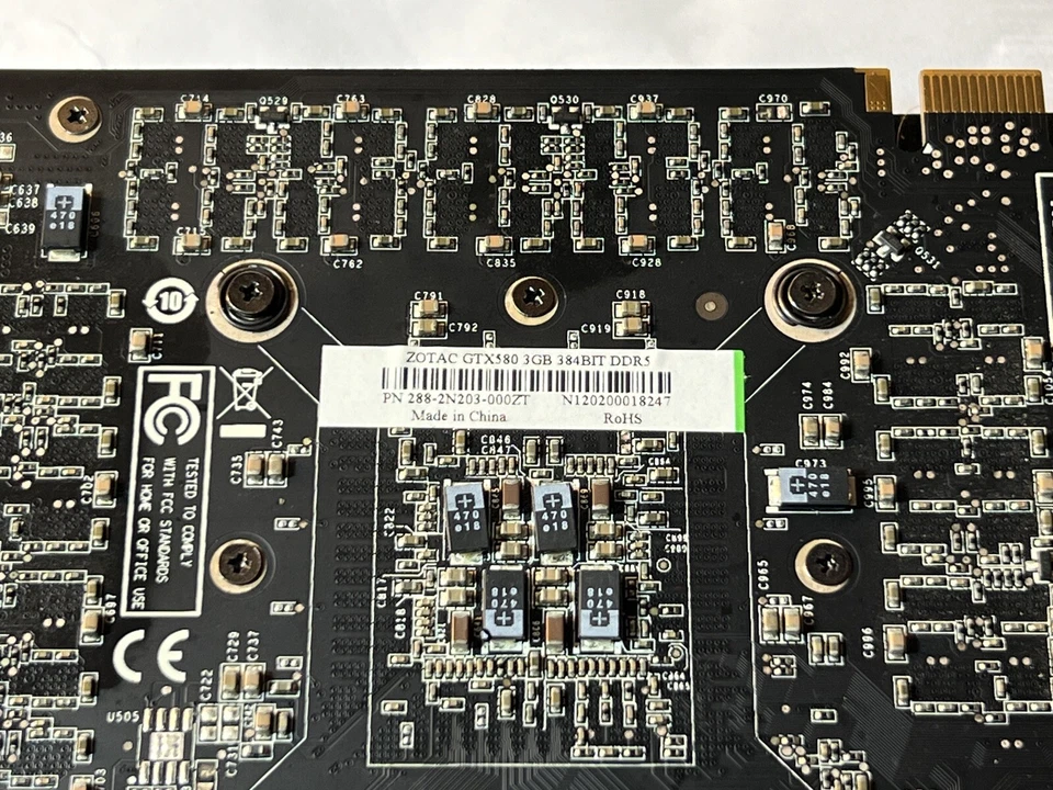 Rare Zotac Nvidia GTX 580 3GB GDDR5 Graphics card AS IS - Image 3 of 4