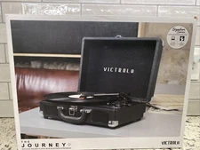 NEW Victrola Journey+ Suitcase Record Player, Black VSC-500SB-BLK