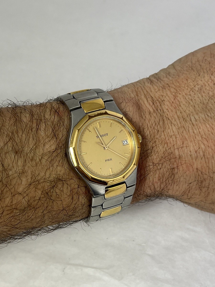 Tissot PRX P480 Gold Dial Two Tone Stainless Steel Men's