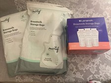 Lot Of 230 Breast Milk Storage Bags Motif Lansinoh BPA Free Sealed