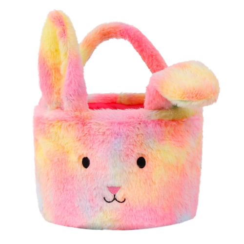 Easter Baskets for Kids,Plush Egg Hunting Easter Buckets with Handle Folded Ears