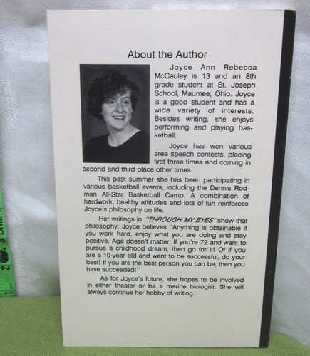 THROUGH MY EYES signed Joyce McCauley prose poems 1991 Toledo stories Ohio - Picture 2 of 5