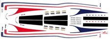 1968-69 Mercury Cyclone Spoiler II Stripes 1/43rd Scale Slot Car Decals
