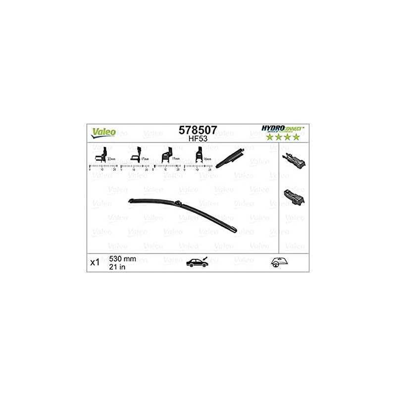 Essuie-glace plat VALEO 530mm pour stopper les traces et bruits de pare-brise