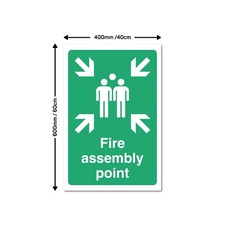 Fire Assembly Point Sign 3mm Metal Aluminium Composite Sign for Safety