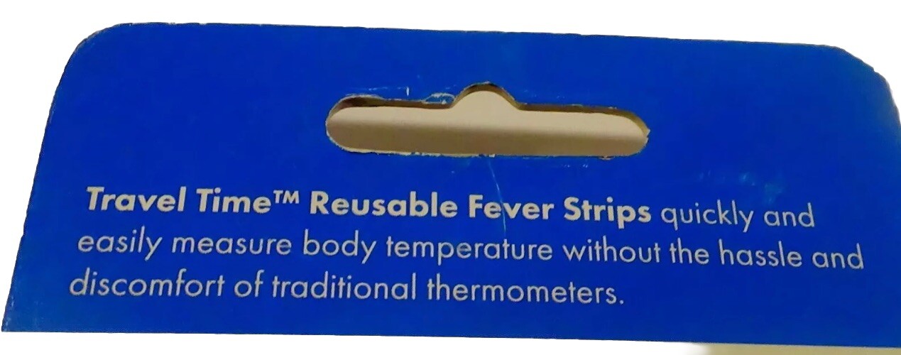 Travel Time Reusable Forehead Thermometer Strips NIB, 10 Pack