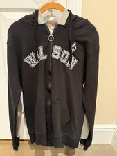NWT Las Vegas Aces A'ja Wilson WNBA #22 FISLL Black Hoodie Women's Zip Up Small 