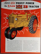 1953 MM Minneapolis Moline Model ZB Tractor Catalog Brochure Original B2-106
