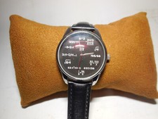The Geek Watch Quartz Men 30m Silver Black Steel Math Dial Analog New Battery