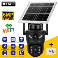 WIFI Solar Battery Powered  6MP Wireless Security Camera System Outdoor PTZ