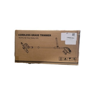 21V Electric Cordless Grass Trimmer Strimmer Garden Edger Cutter w/ 2 Battery