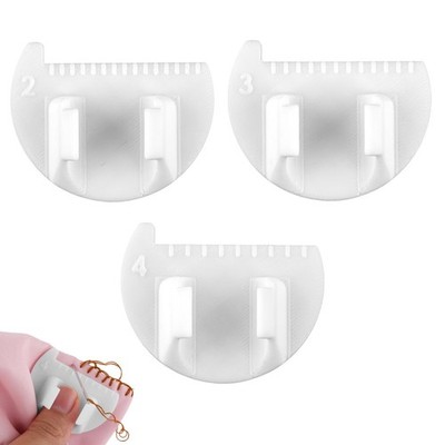 3pcs Sewing Needle Gauge Measuring Tool, Finger Thumb Ruler white