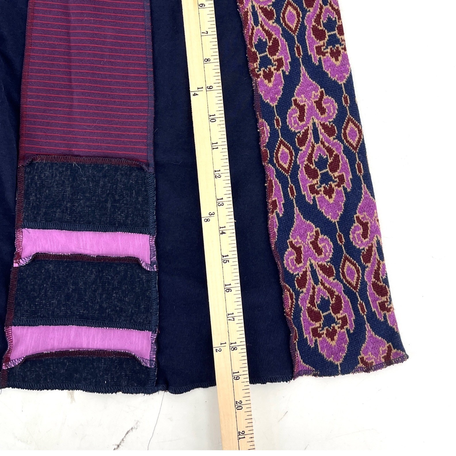 Bohemian Patchwork Reversible A Line Mini Skirt W… - image 4