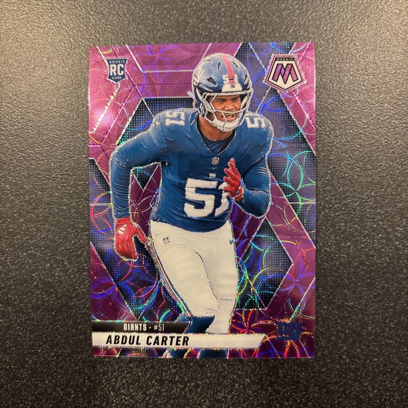 2025 Panini Mosaic - Abdul Carter #317 Rookie Purple Scope (RC) Giants