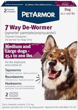 PetArmor 7 Way De-Wormer for Large Dogs Tapeworm Roundworm Hookworm