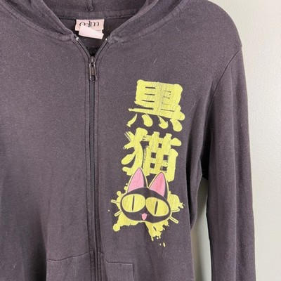 VTG 2003 Trigun Kuroneko Black Cat Anime Hooded Cotton Full Zip