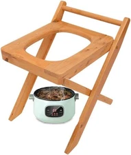 Foldable Yoni Steam Seat,Wooden Steaming Seat with Four Legs,Yoni Steamer Cha...