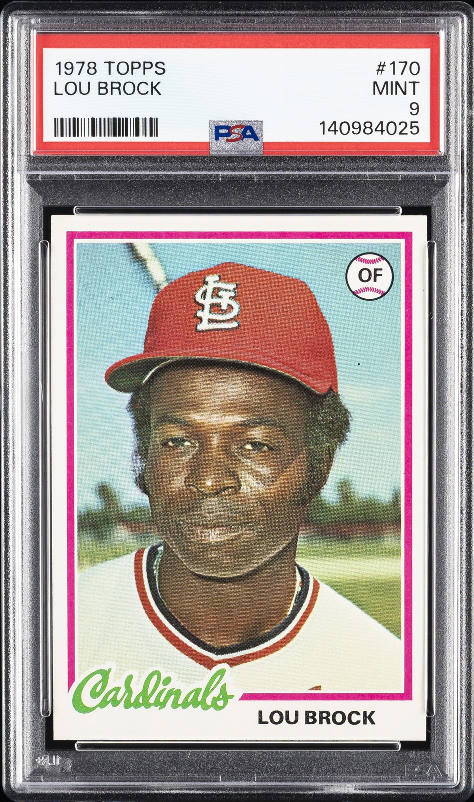 1978 TOPPS #170 LOU BROCK PSA 9